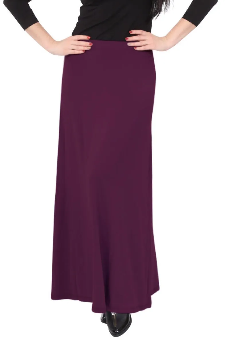 Maxi Skirt for Women Style 1468 in Black, Olive or Aubergine