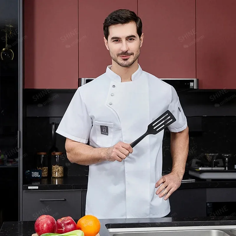 MC - Men’s Chef Uniform | Short and Long Sleeves Breathable Kitchen Coat, Bakery Shirt, Chef Jacket, and Apron for Restaurant Professionals