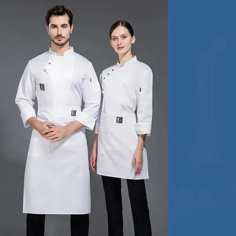 MC - Men’s Chef Uniform | Short and Long Sleeves Breathable Kitchen Coat, Bakery Shirt, Chef Jacket, and Apron for Restaurant Professionals