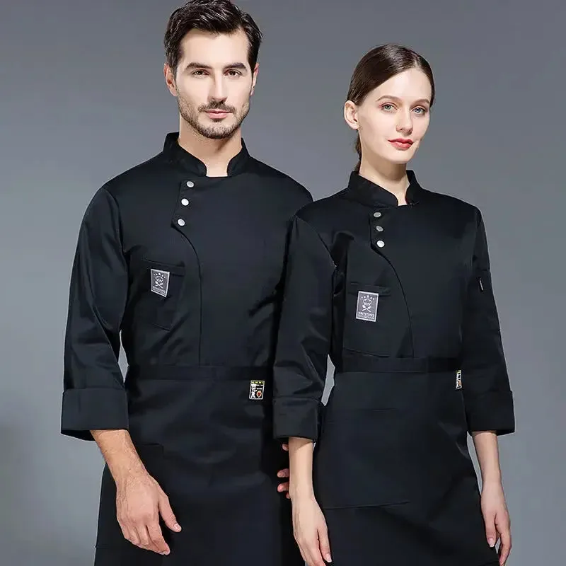 MC - Men’s Chef Uniform | Short and Long Sleeves Breathable Kitchen Coat, Bakery Shirt, Chef Jacket, and Apron for Restaurant Professionals