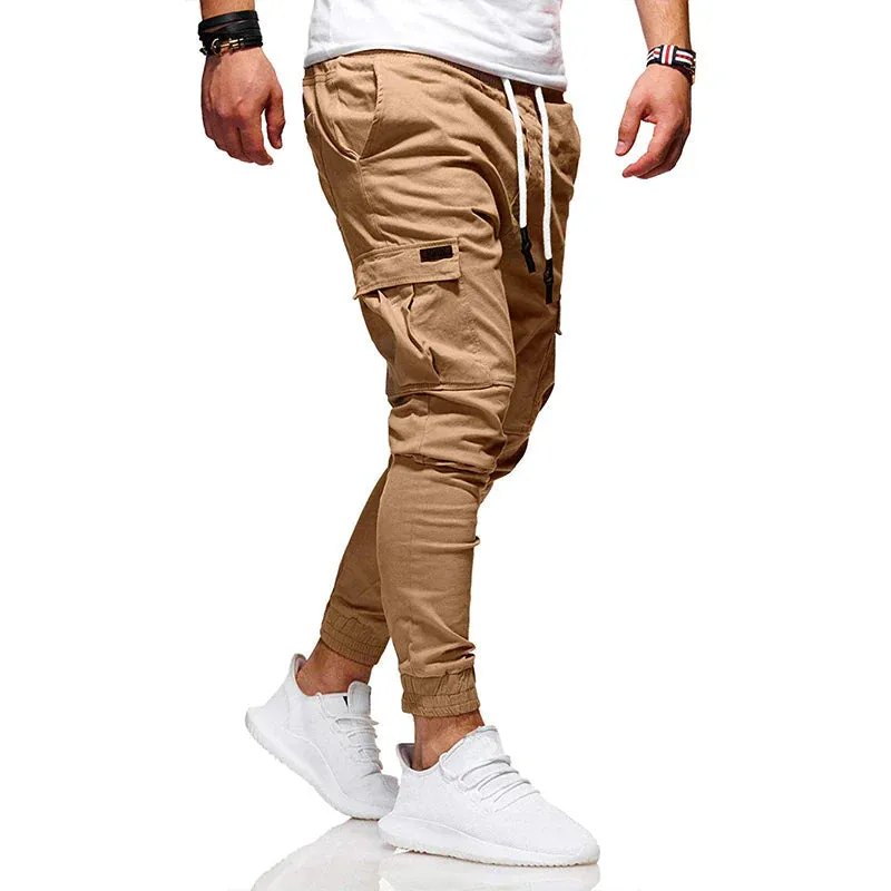 Men'S Casual Joggers Pants Sweatpants Cargo Combat Loose Sport Workout Trousers