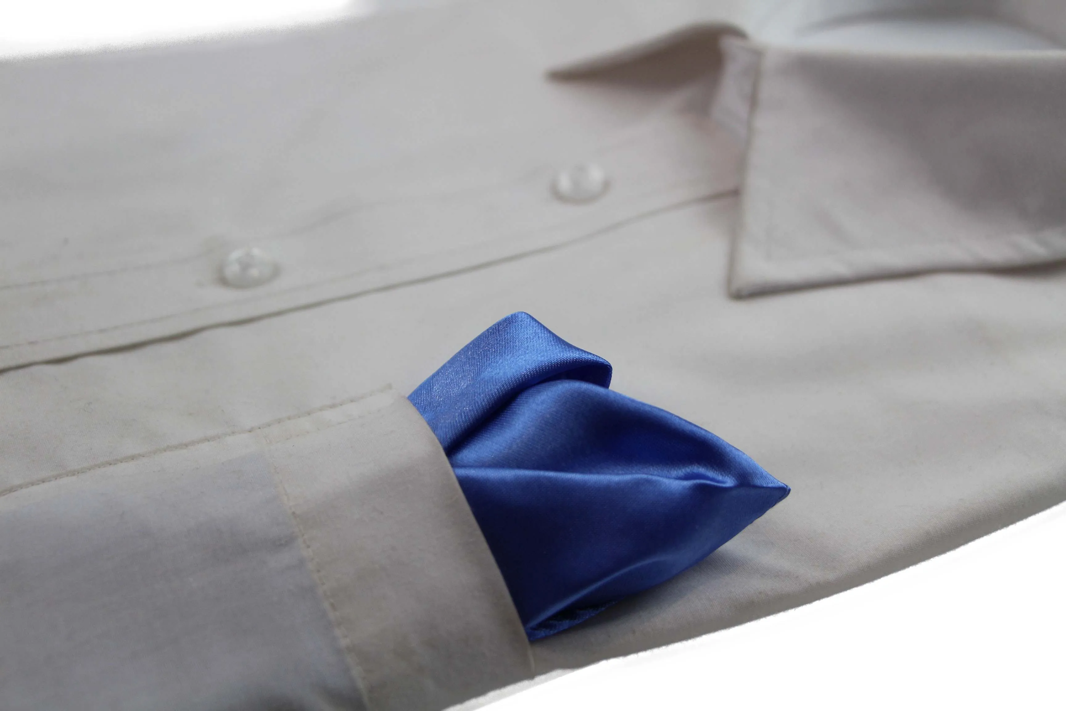 Mens Cornflower Blue Pocket Square