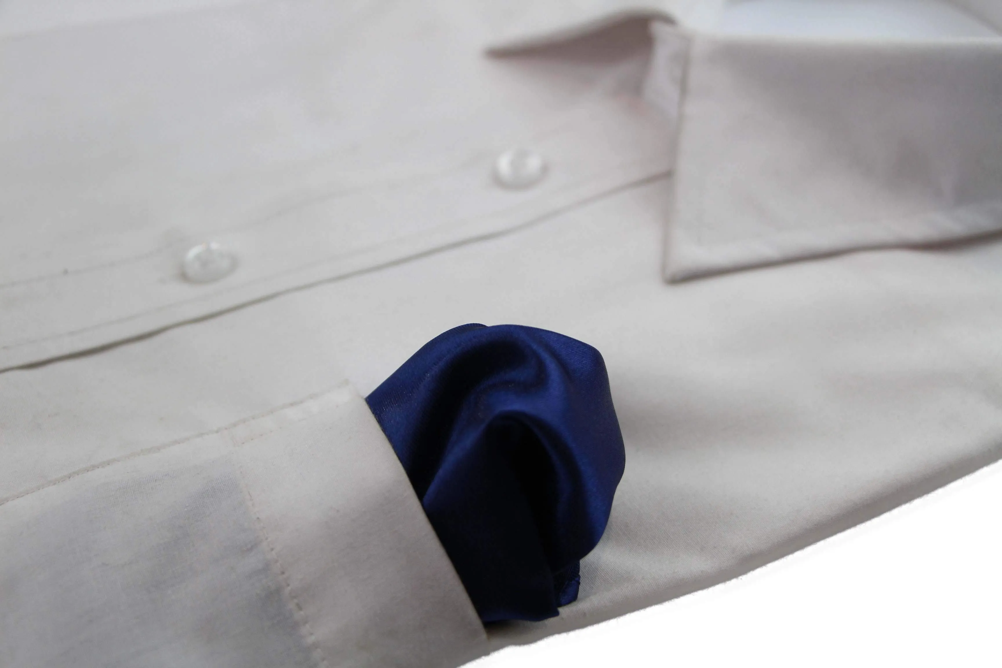 Mens Navy Pocket Square