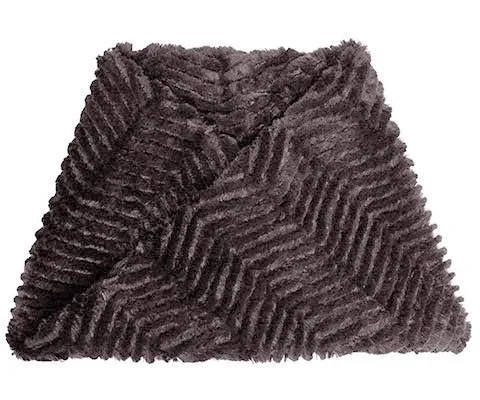 Men's Neck Warmer - Chevron Faux Fur (Only Gray Left!)