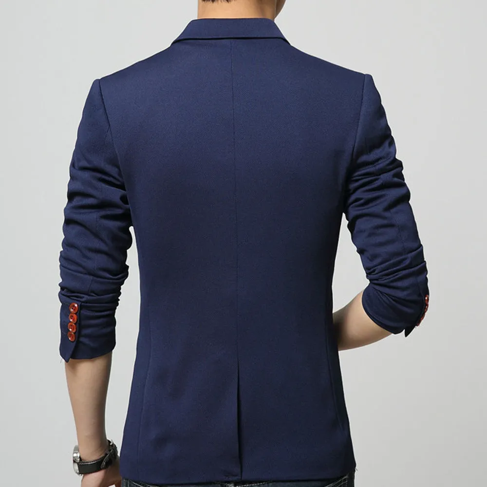 Mens One Button Blazer