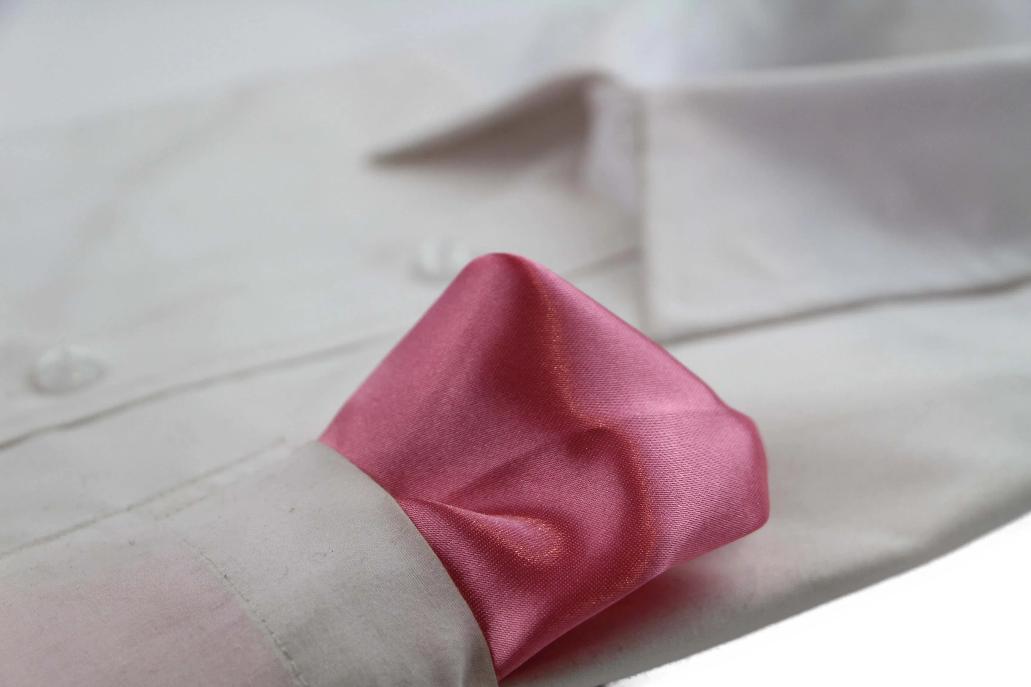 Mens Pink Pocket Square