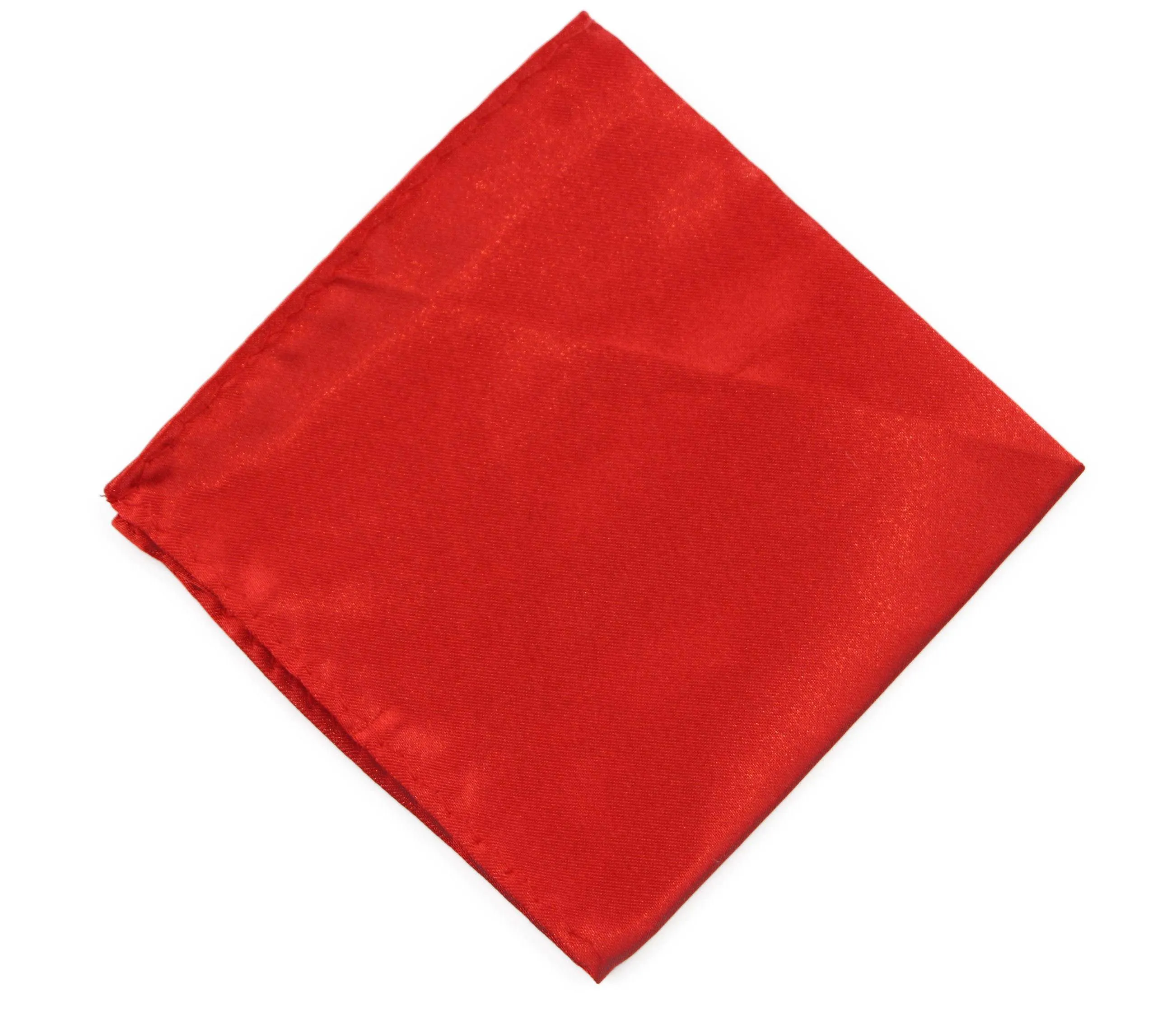 Mens Red Orange Pocket Square