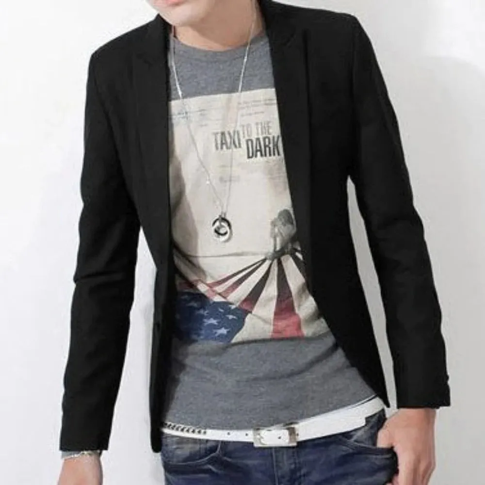 Mens Slim Fit Casual Blazer