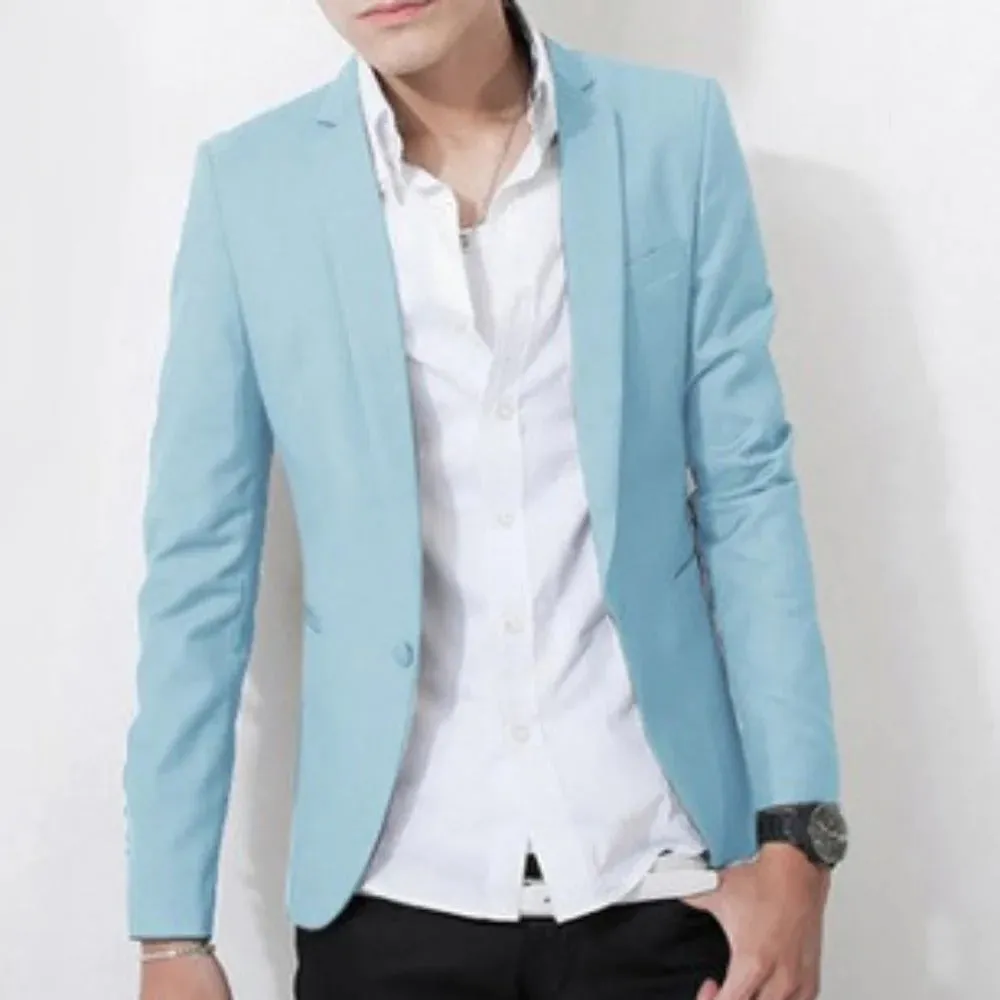 Mens Slim Fit Casual Blazer