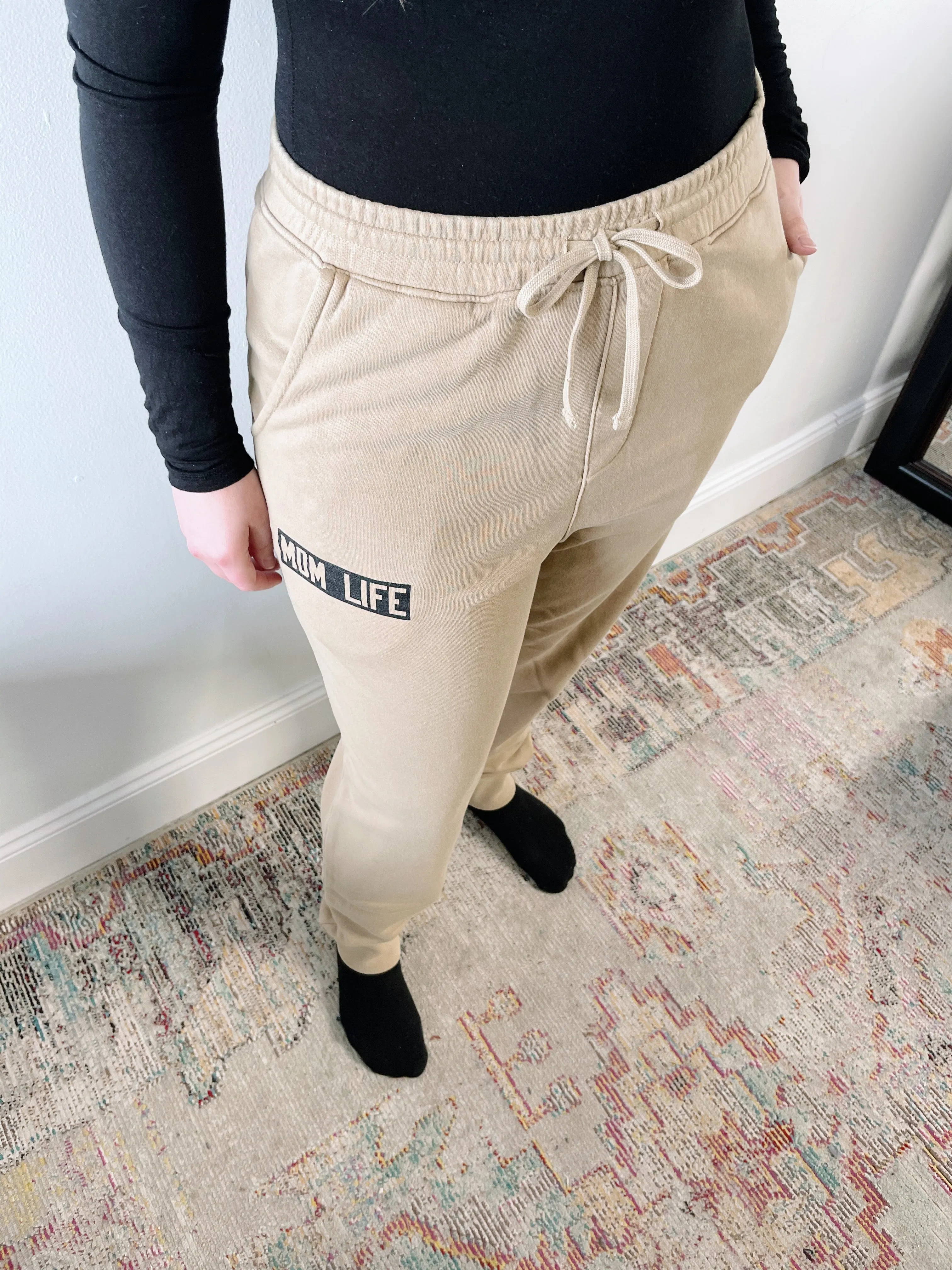 Mom Life Joggers • Natural