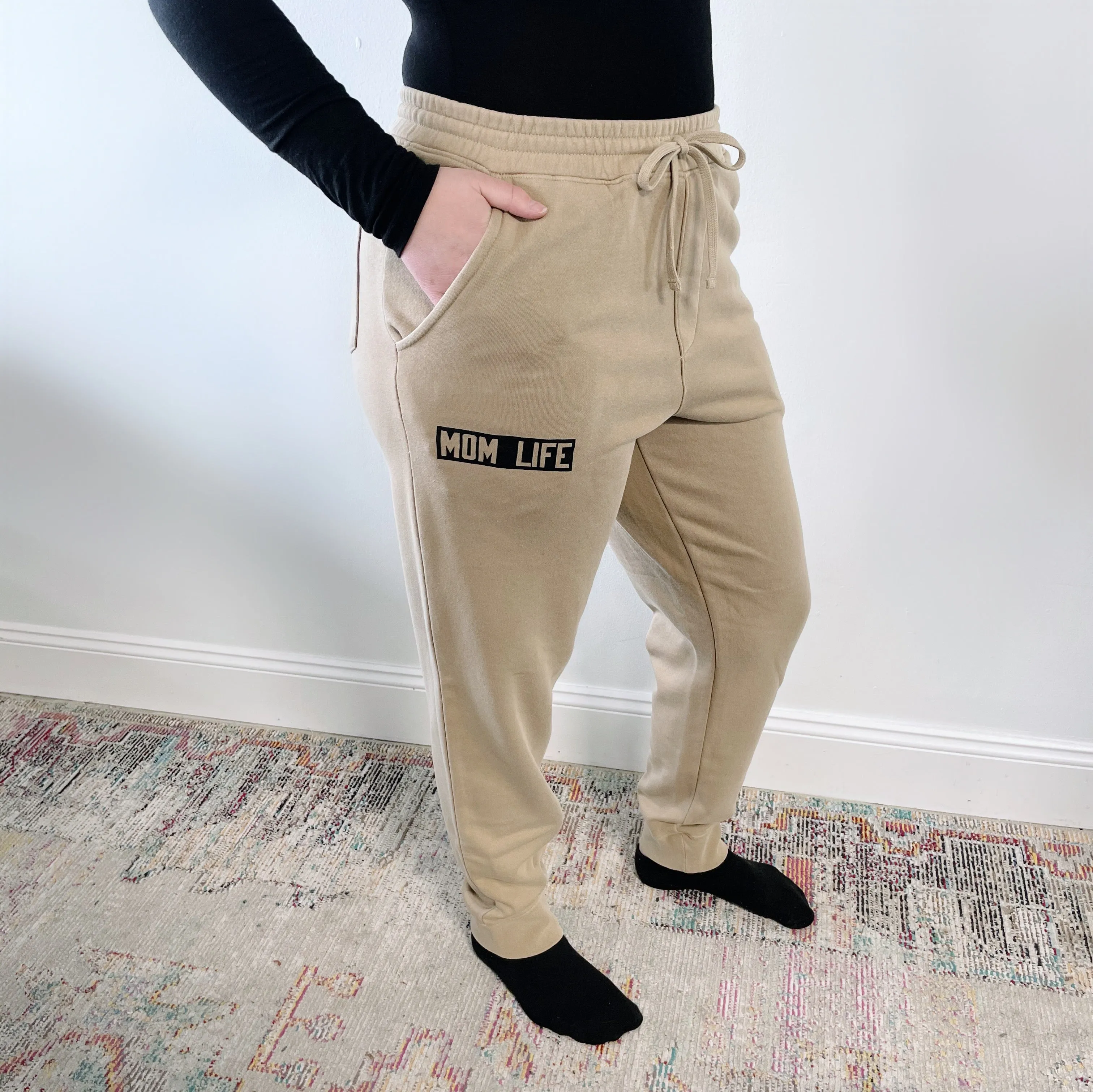 Mom Life Joggers • Natural