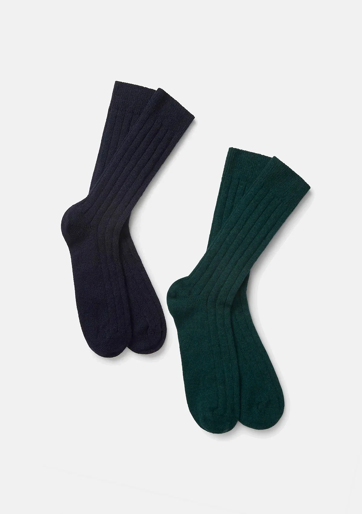 Navy Cashmere Socks