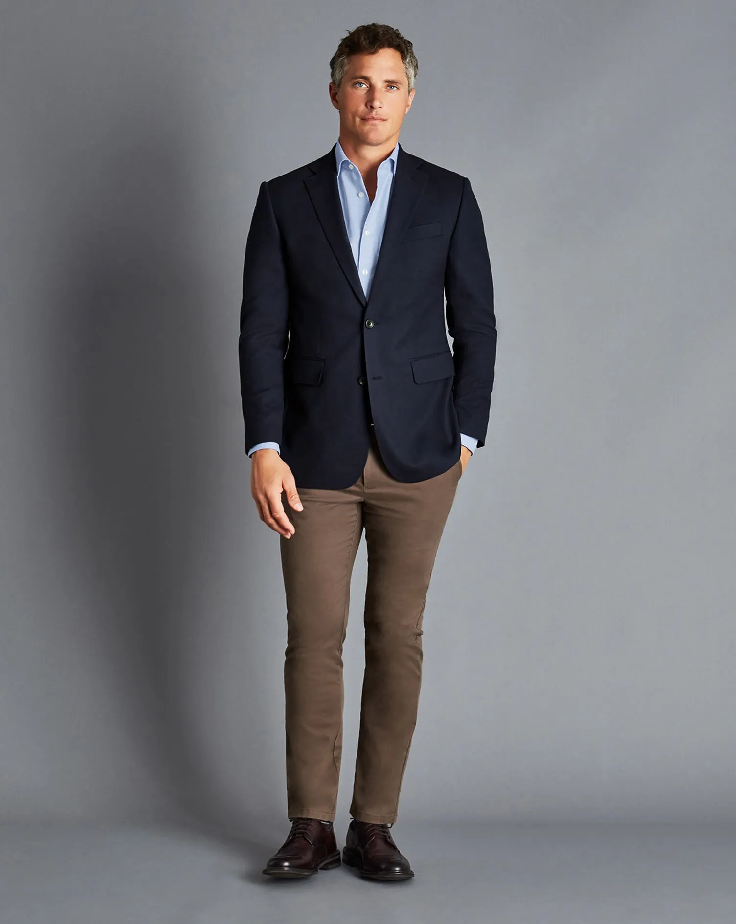 NAVY SLIM FIT PROPER BLAZER