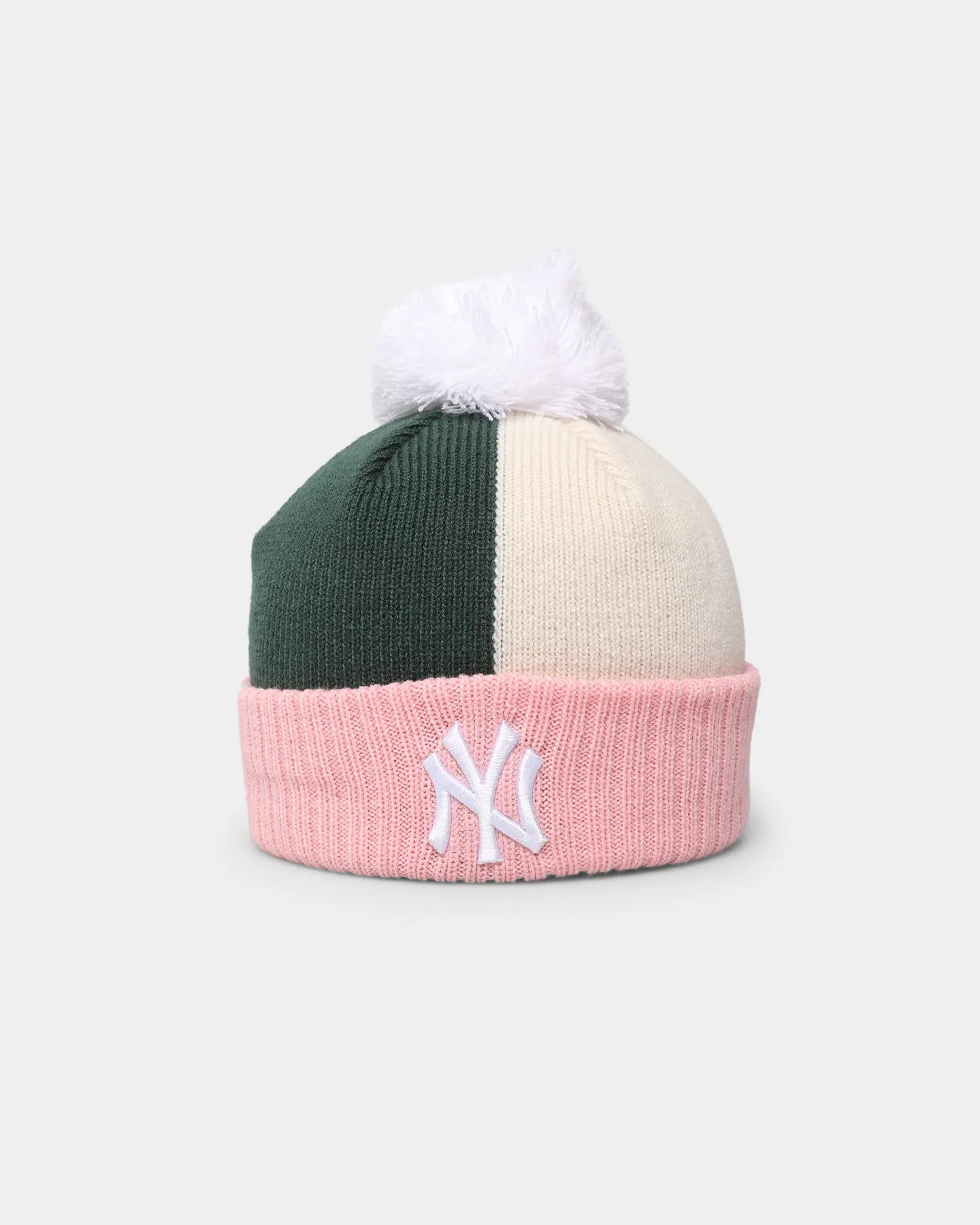 New Era New York Yankees Knit Thin Pom Beanie Soft Pink