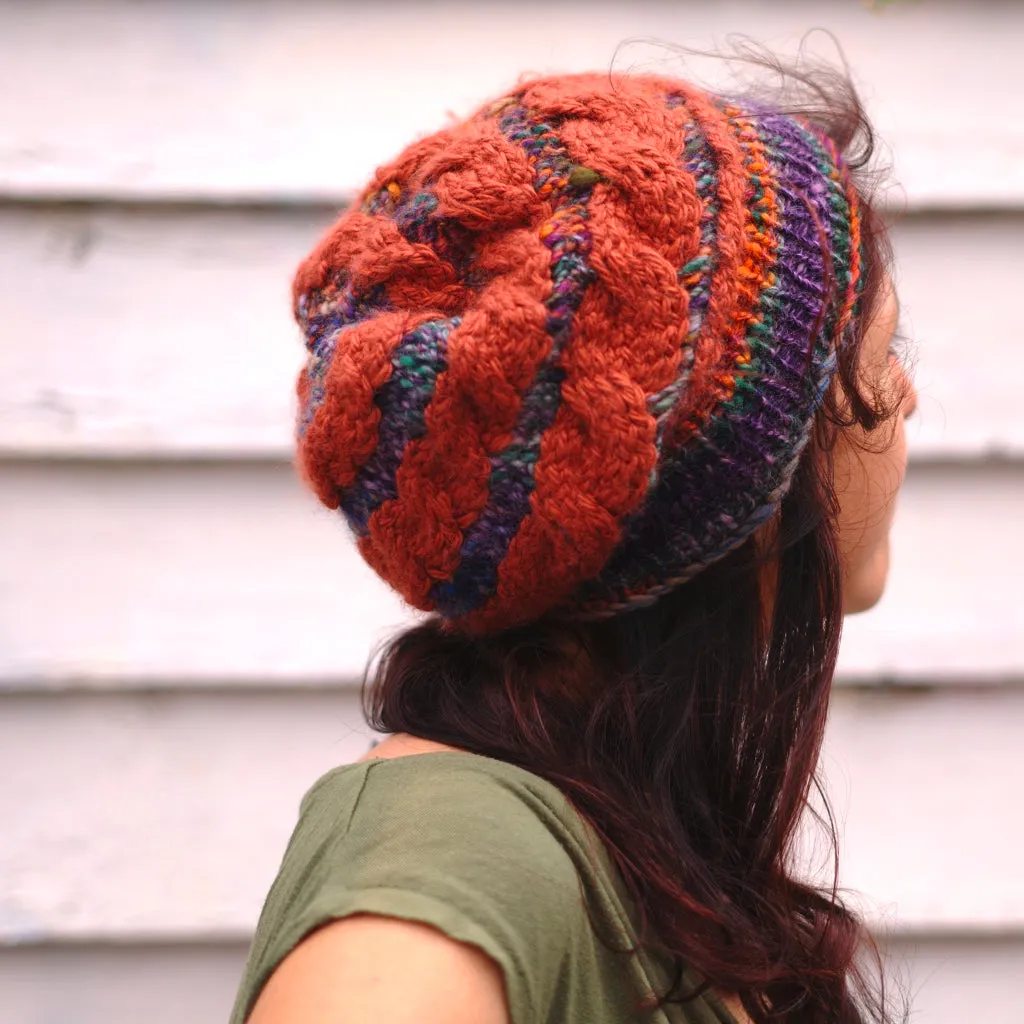 Next Level Cable Hat, Loom Knitting Pattern