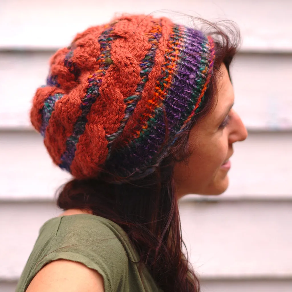 Next Level Cable Hat, Loom Knitting Pattern