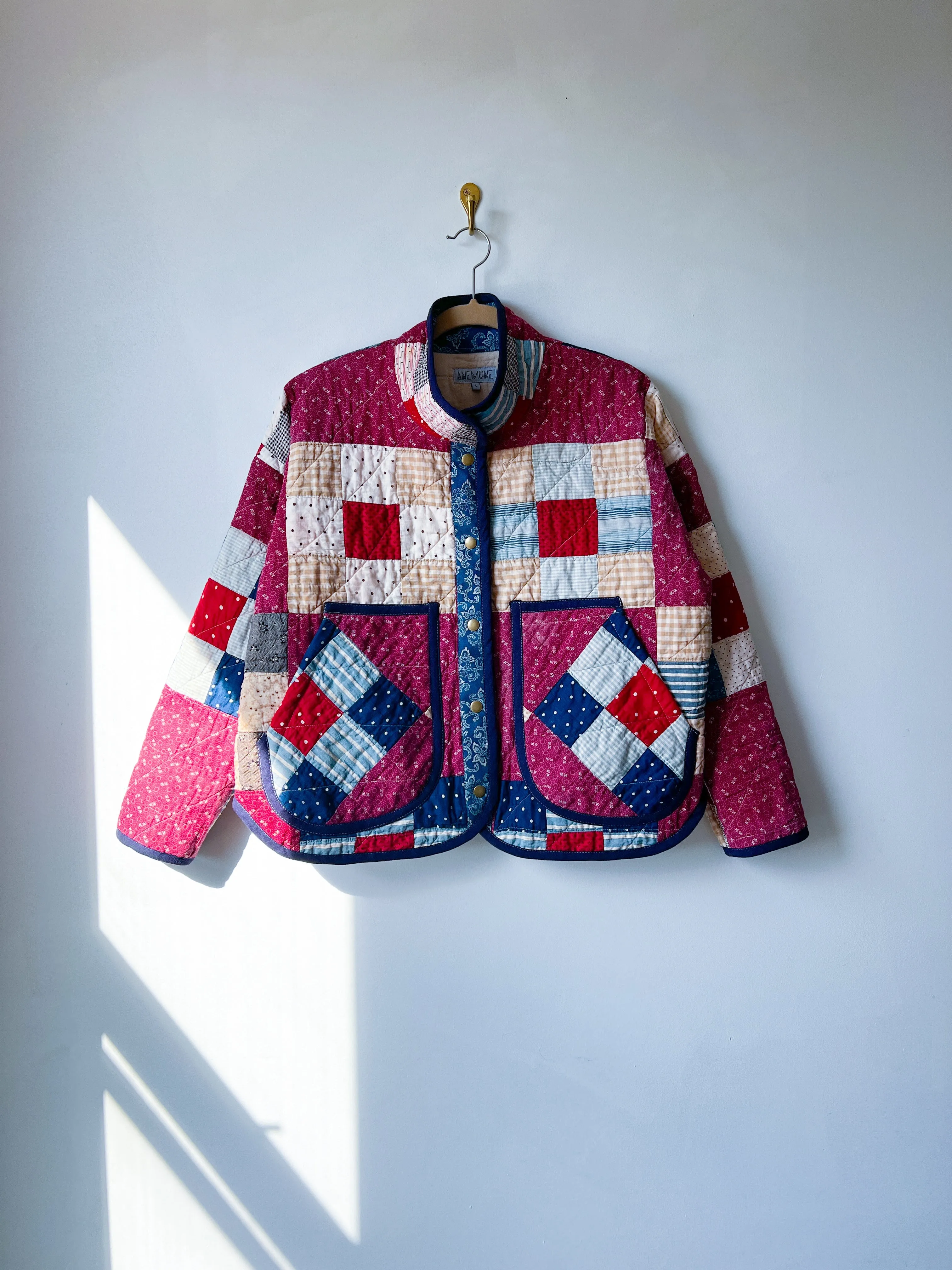 One-of-a-Kind: Nine Patch Flora Jacket (L)