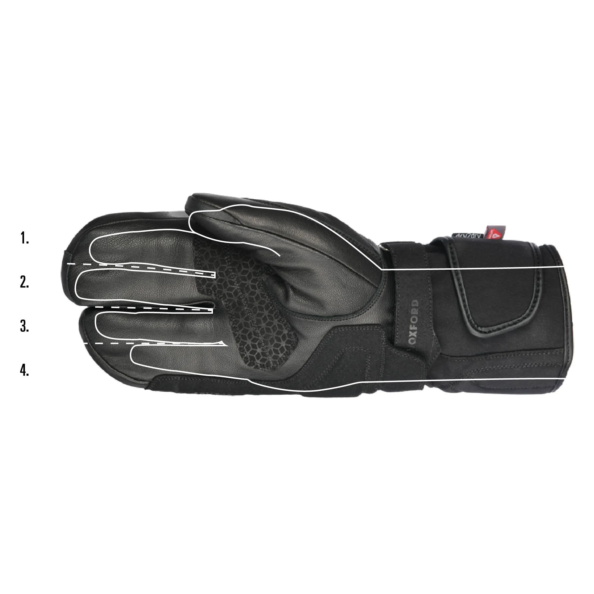 Oxford Polar 1.0 MS Glove Black/Fluo