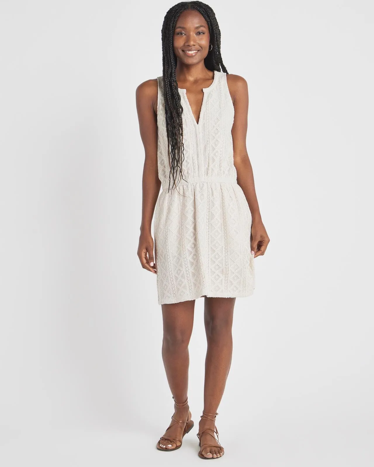 Paola V-Neck Crochet Dress