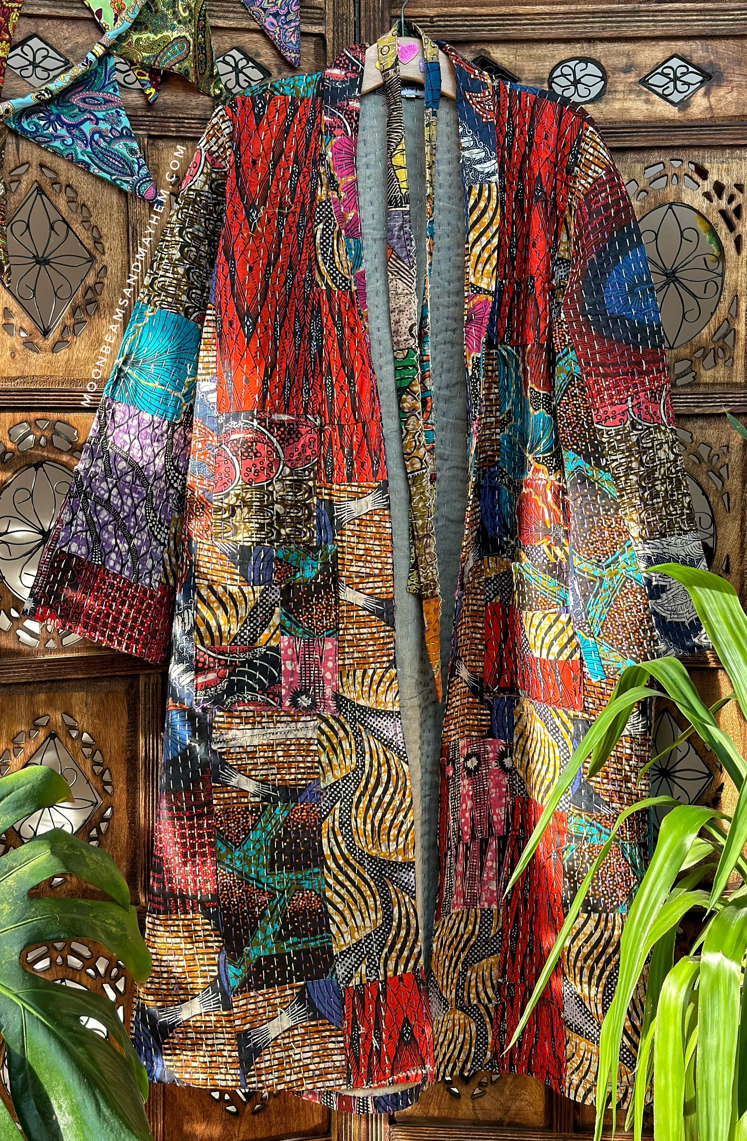 PATCHWORK FRIDA KANTHA COAT / DUSTER SIZE XL (OF134)