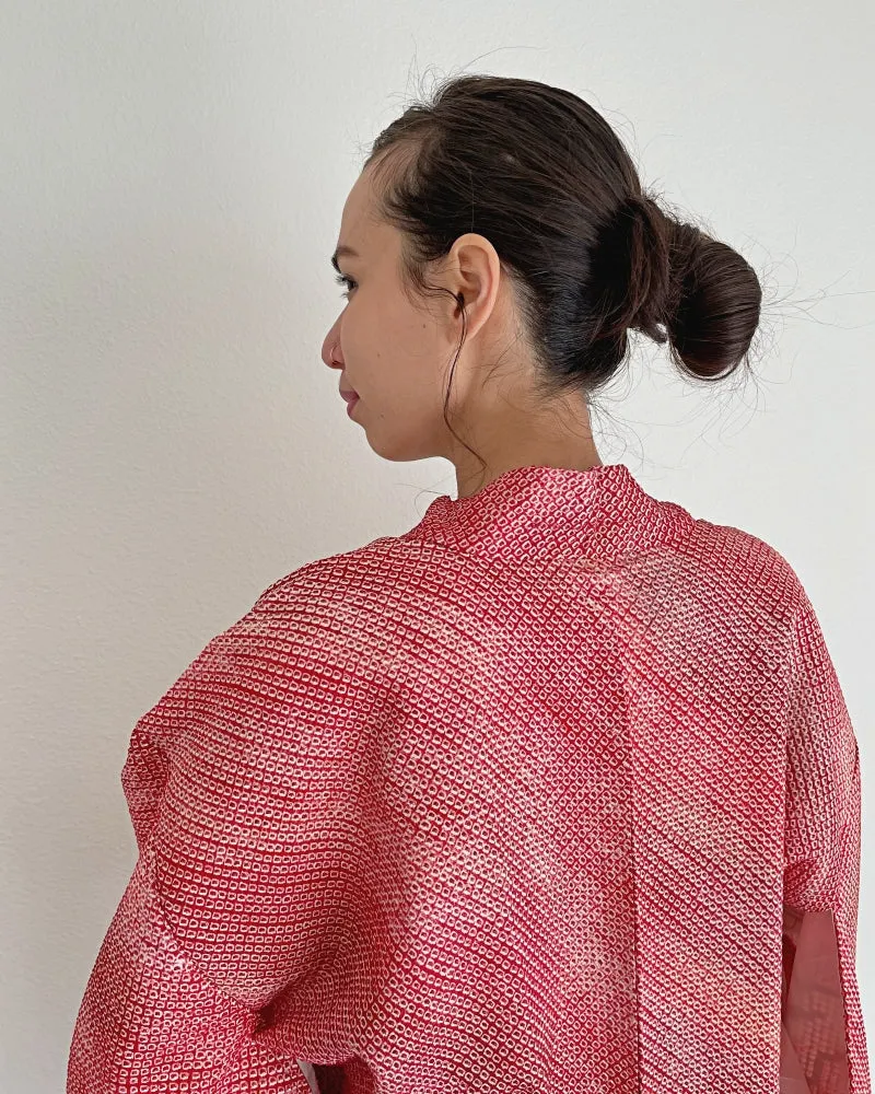 Patterns in the cloud Shibori Haori Kimono Jacket