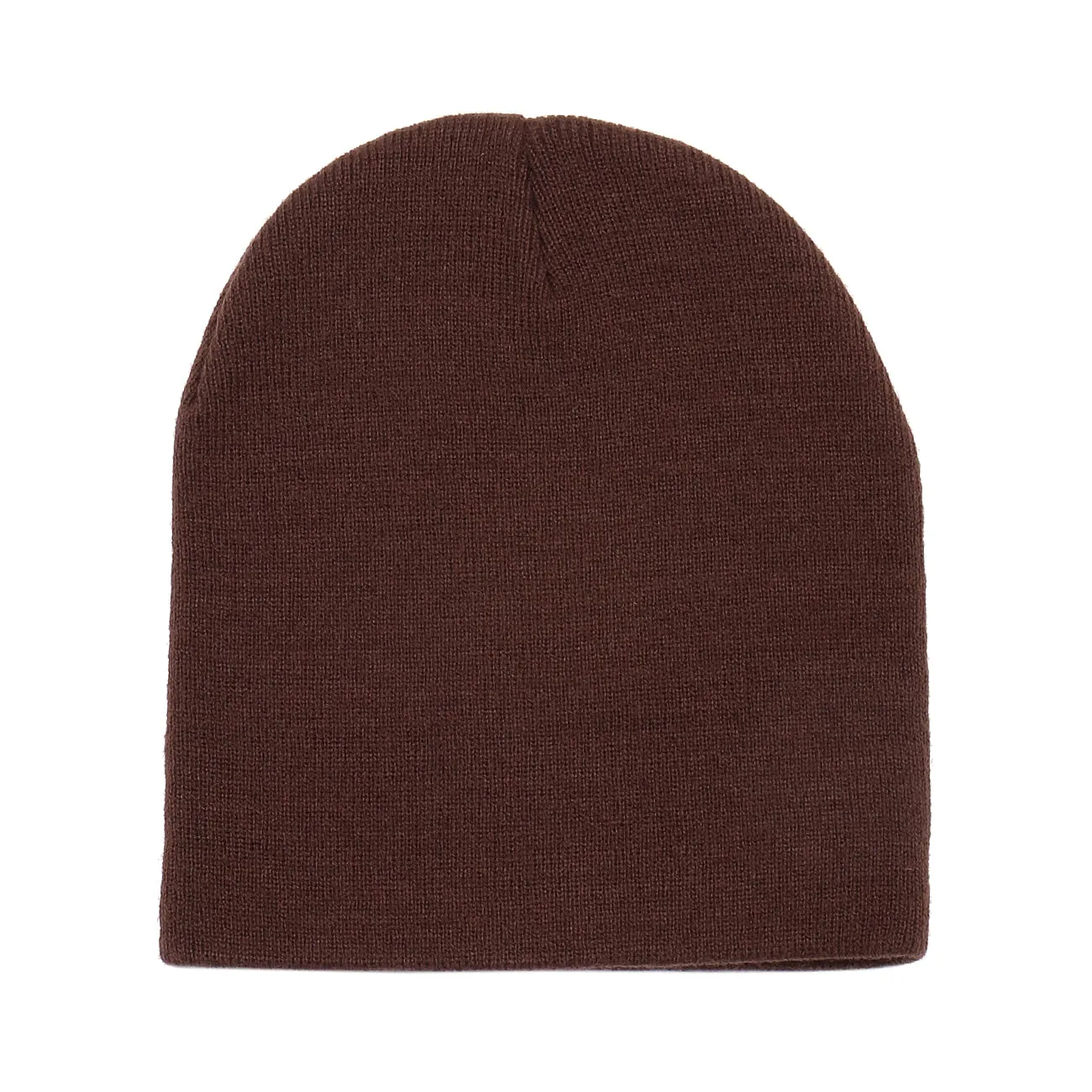 Plain 8.25" Short Knitted Beanie