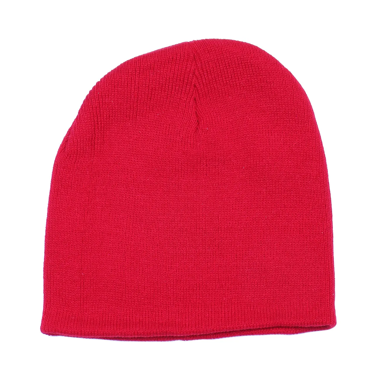 Plain 8.25" Short Knitted Beanie