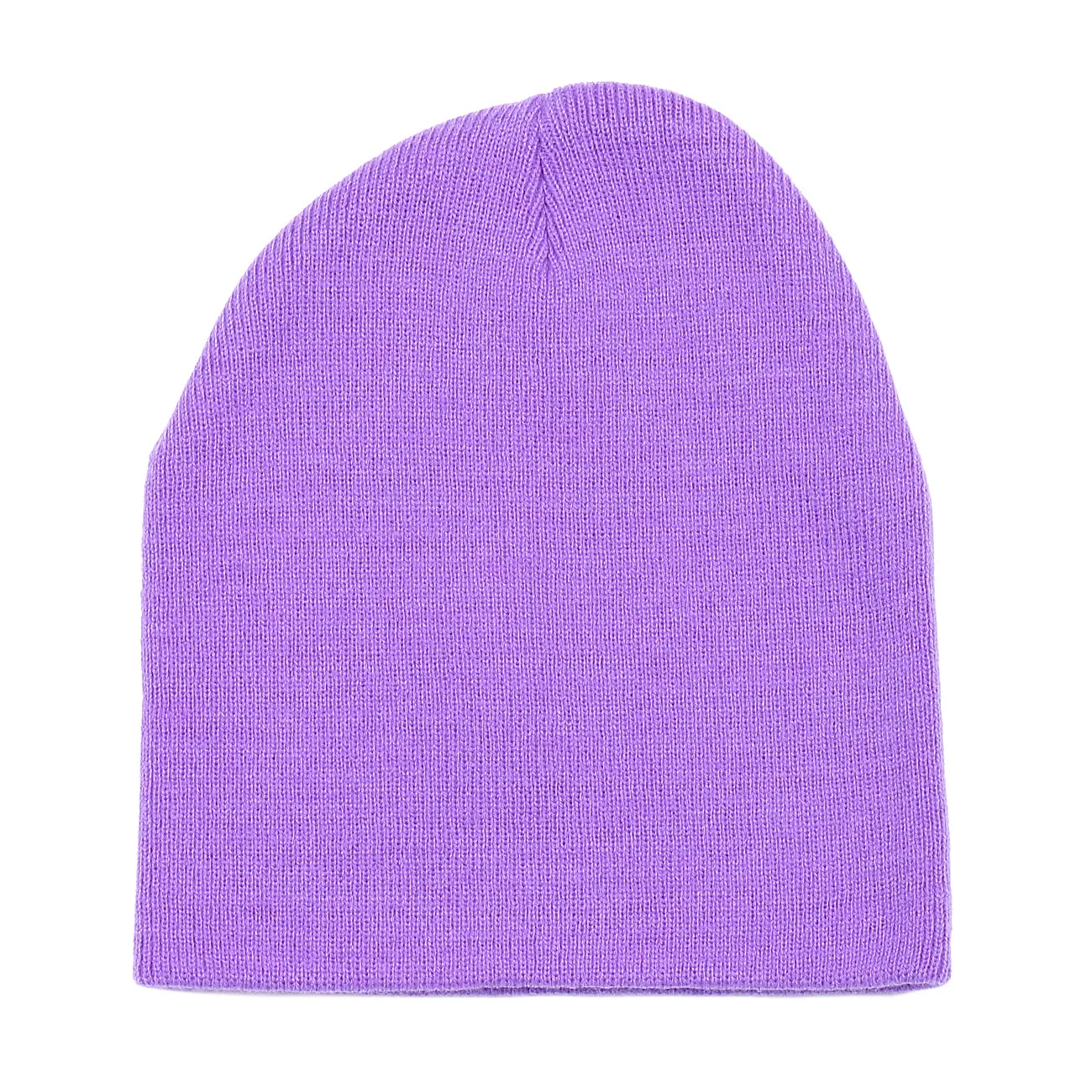 Plain 8.25" Short Knitted Beanie