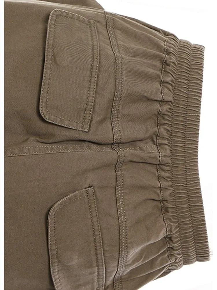 Pocket Zipper Long Casual Skirt, Brown, Lightweight & Breathable, Mid-Calf Length, Slight Stretch