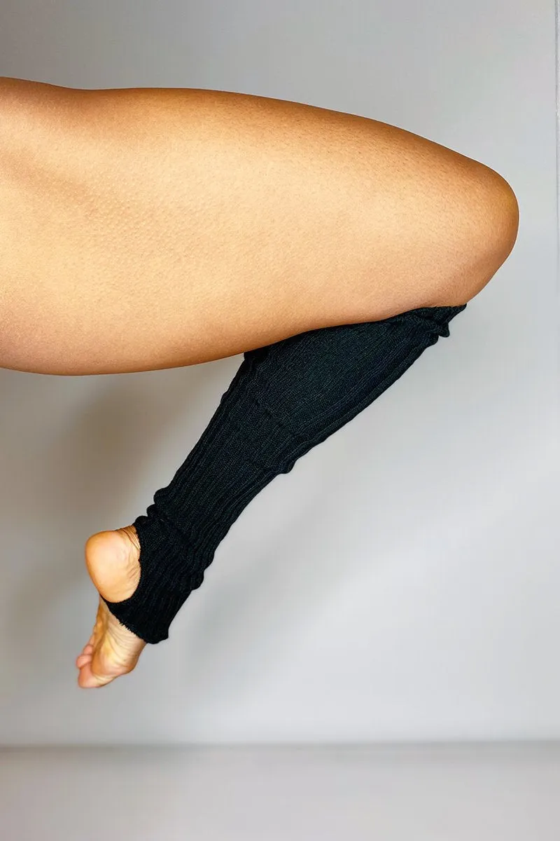 Pole Junkie Knee High Stirrup Legwarmers - Black