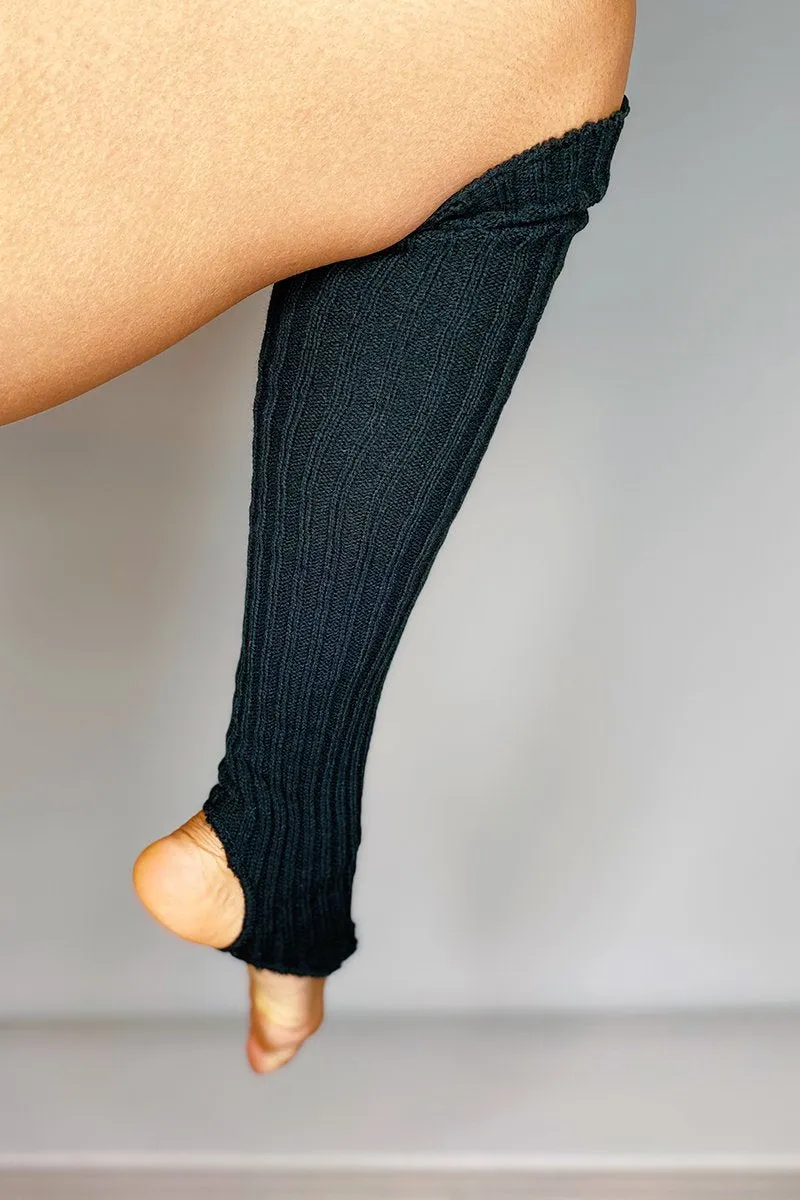 Pole Junkie Knee High Stirrup Legwarmers - Black