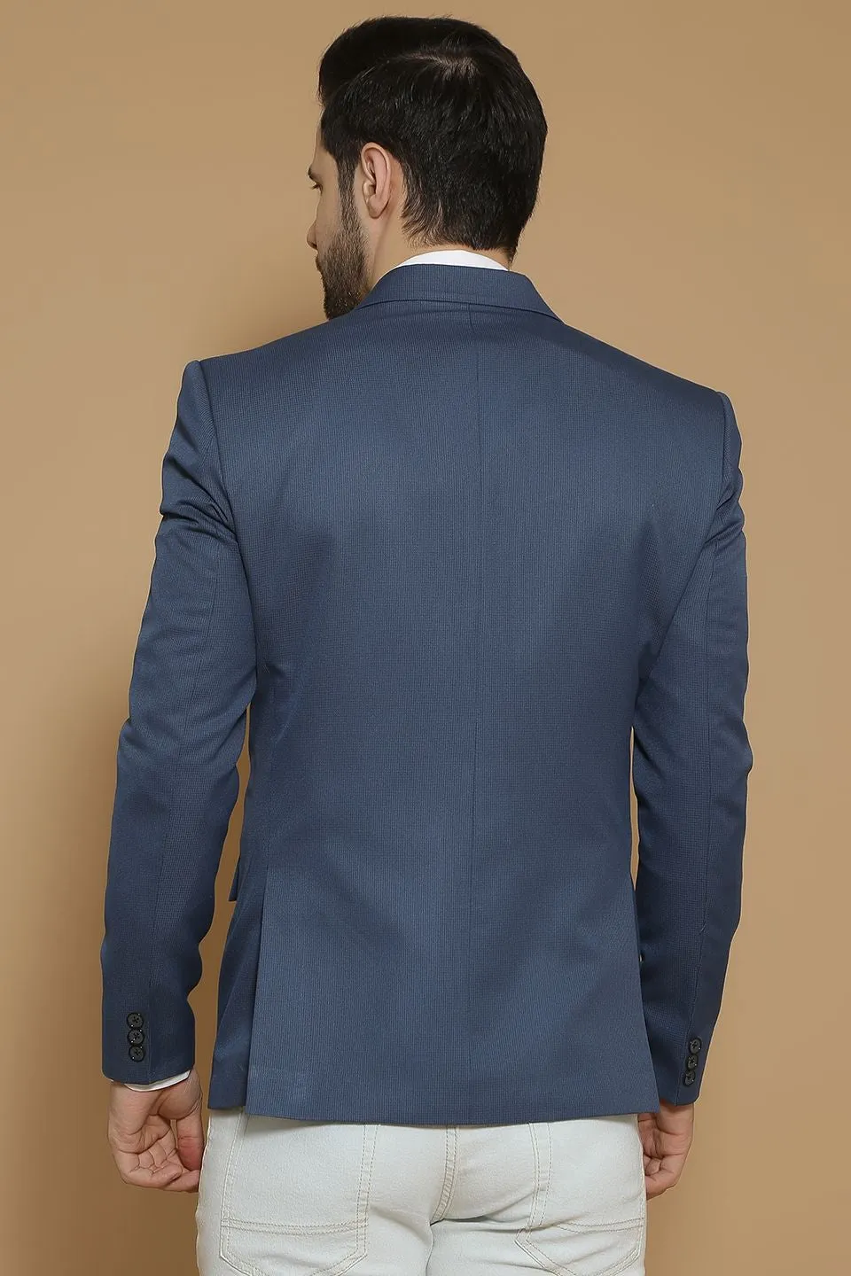 Poly Viscose Blue Blazer