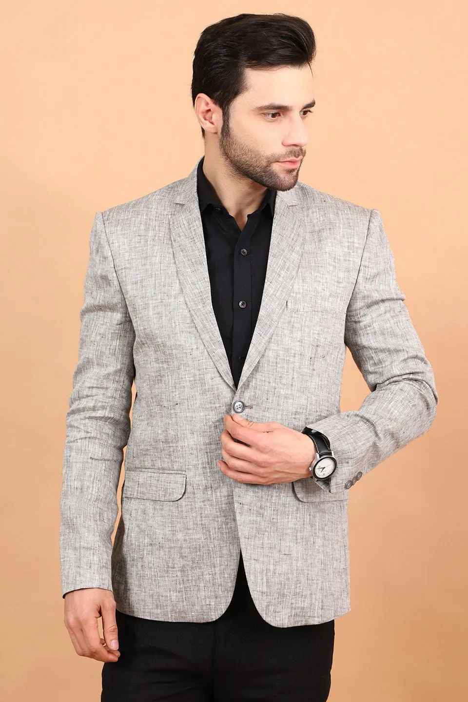 Poly Viscose Grey Blazer