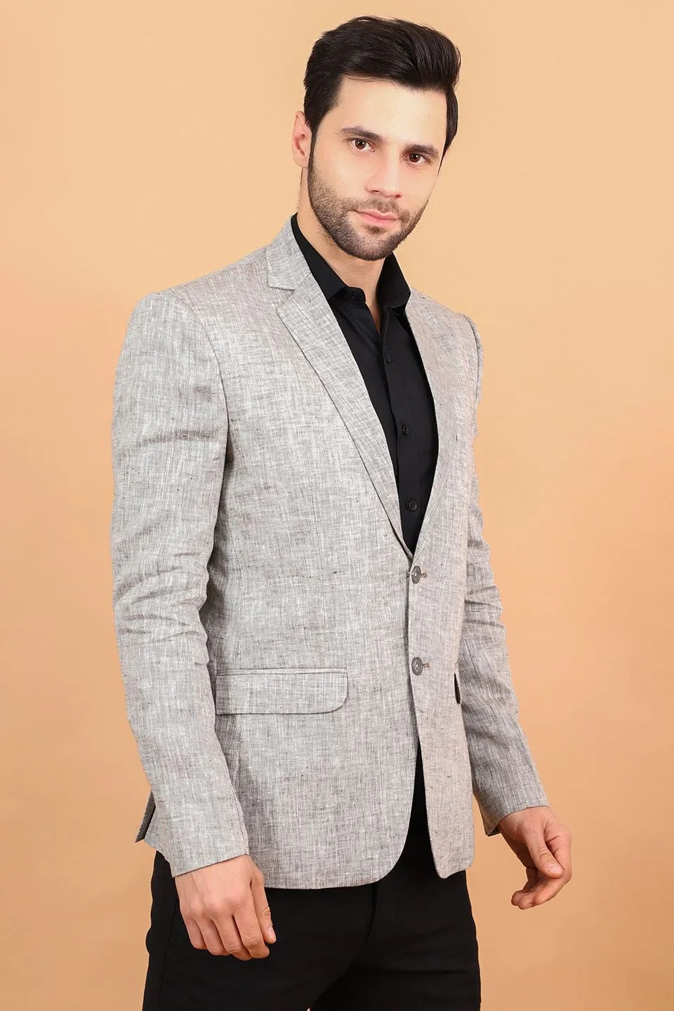 Poly Viscose Grey Blazer