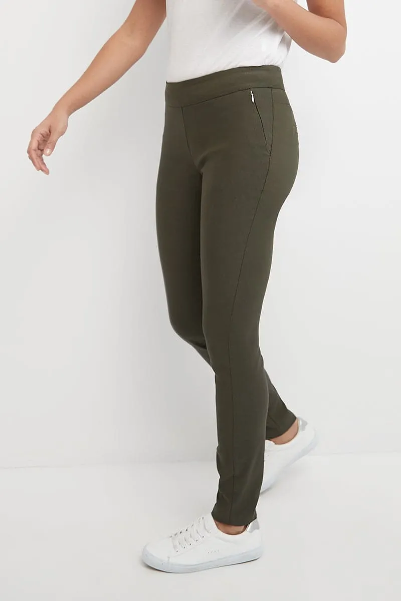 Pull-on skinny pants