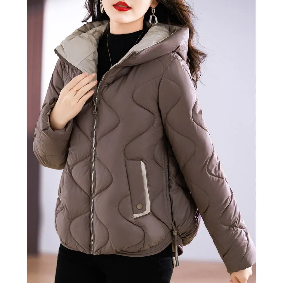 Quilted Cropped Hooded Puffer Jacket