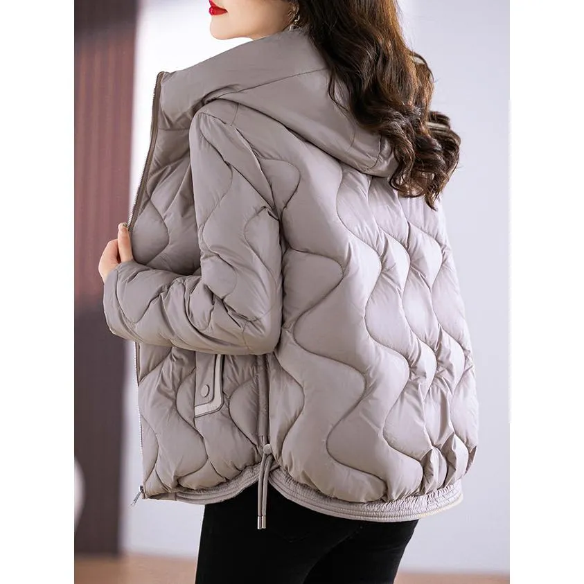 Quilted Cropped Hooded Puffer Jacket