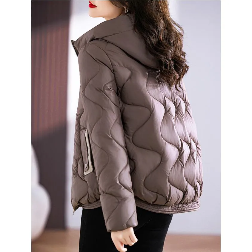 Quilted Cropped Hooded Puffer Jacket