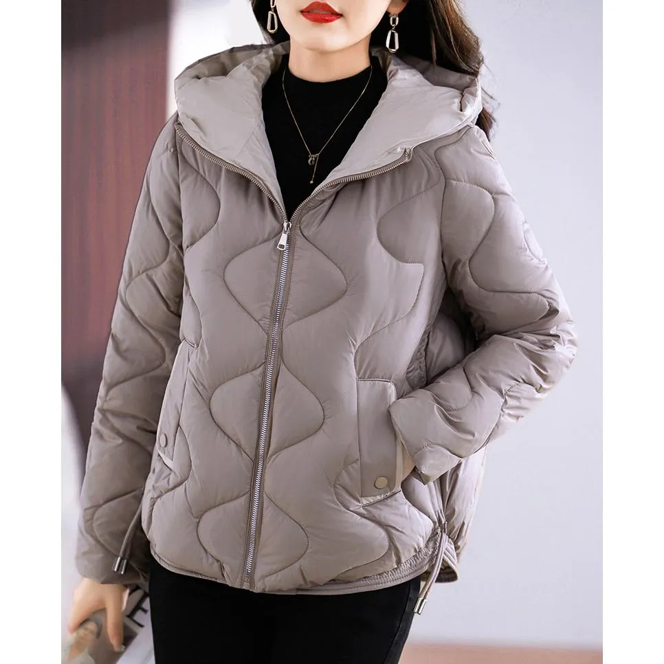 Quilted Cropped Hooded Puffer Jacket