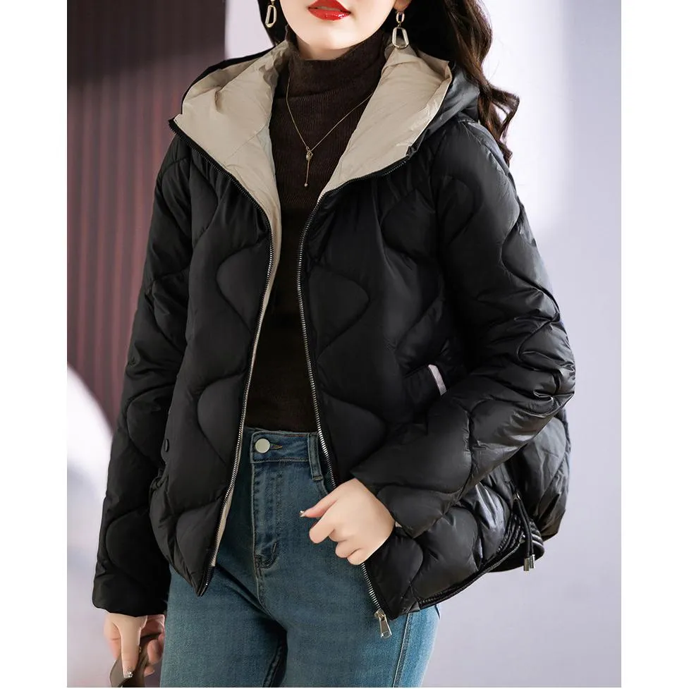 Quilted Cropped Hooded Puffer Jacket