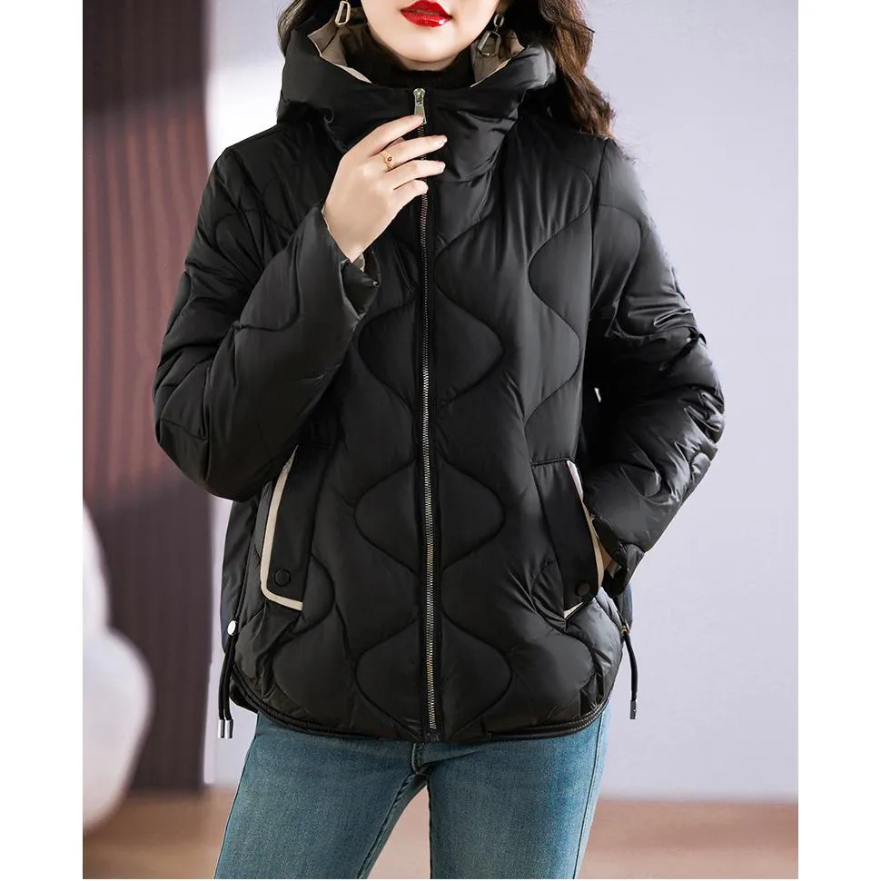 Quilted Cropped Hooded Puffer Jacket