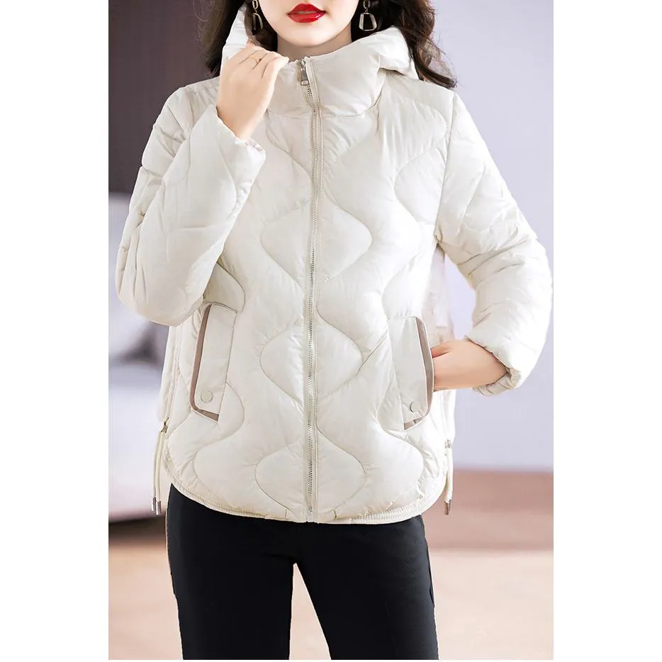 Quilted Cropped Hooded Puffer Jacket