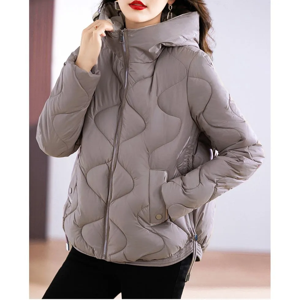 Quilted Cropped Hooded Puffer Jacket