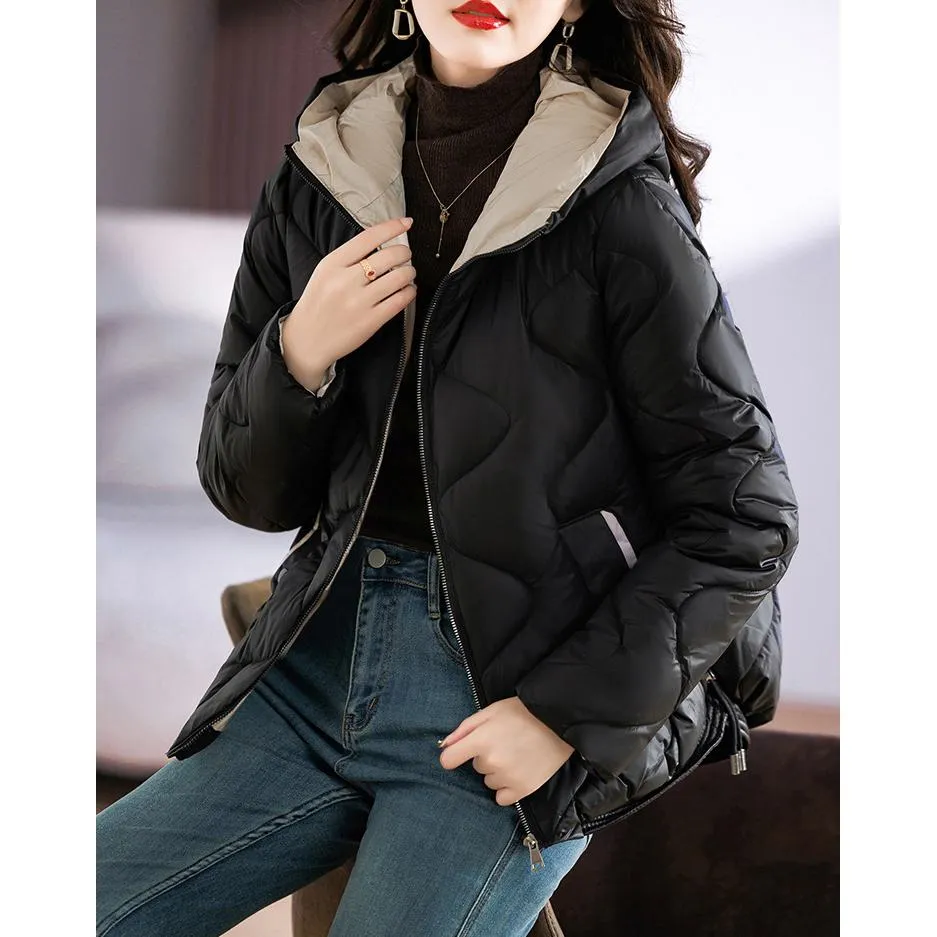 Quilted Cropped Hooded Puffer Jacket