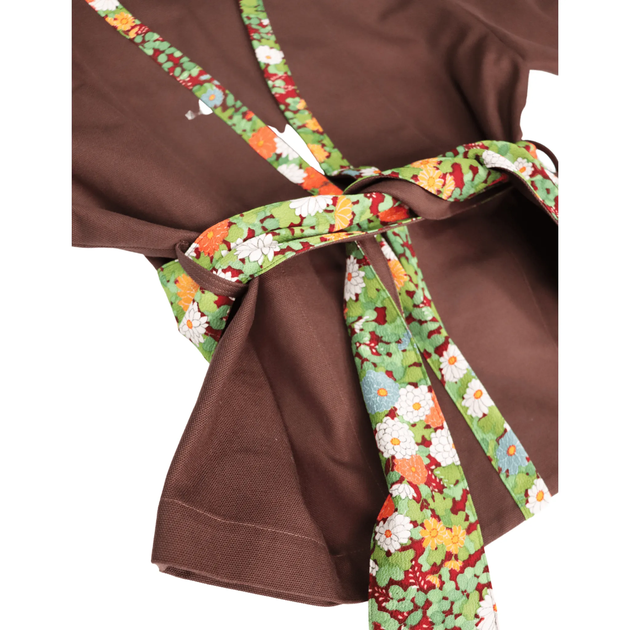 Red Flower-Kimono Jacket(Brown)