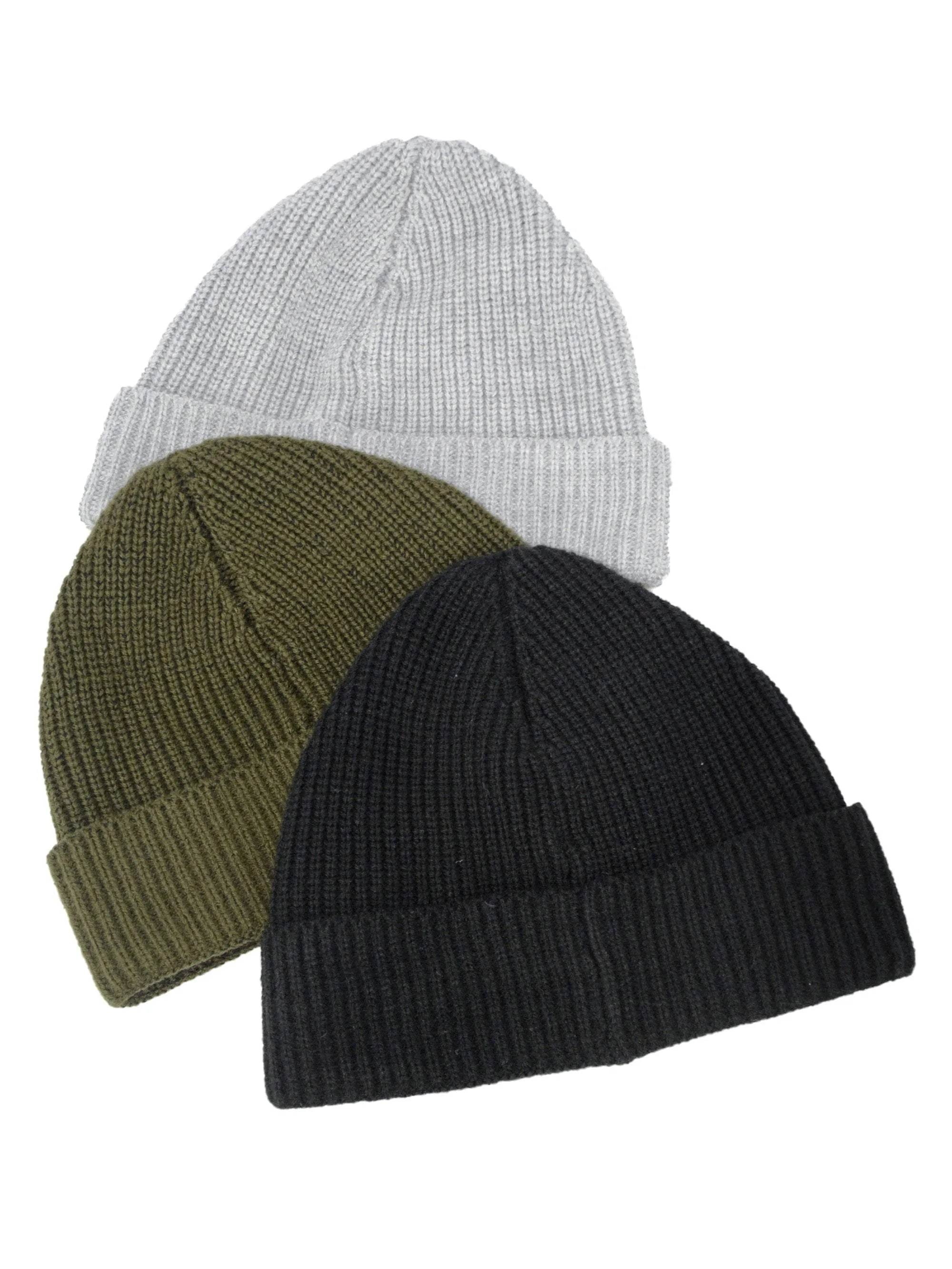 Ripped Grunge Style Knit Turn Up Beanie Hat