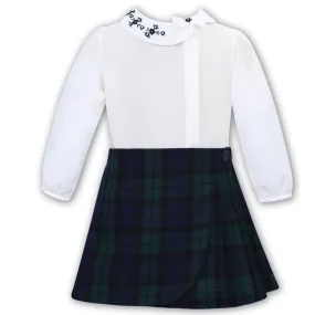 SARAH LOUISE - Tartan Skirt Set - Navy