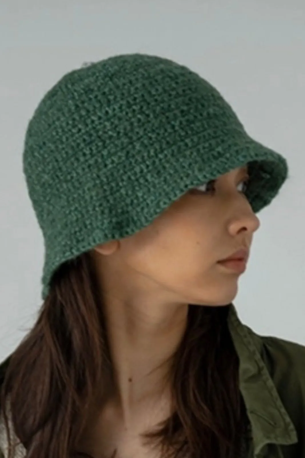 SB243-0410 Hand Knit Hat Turquoise Green