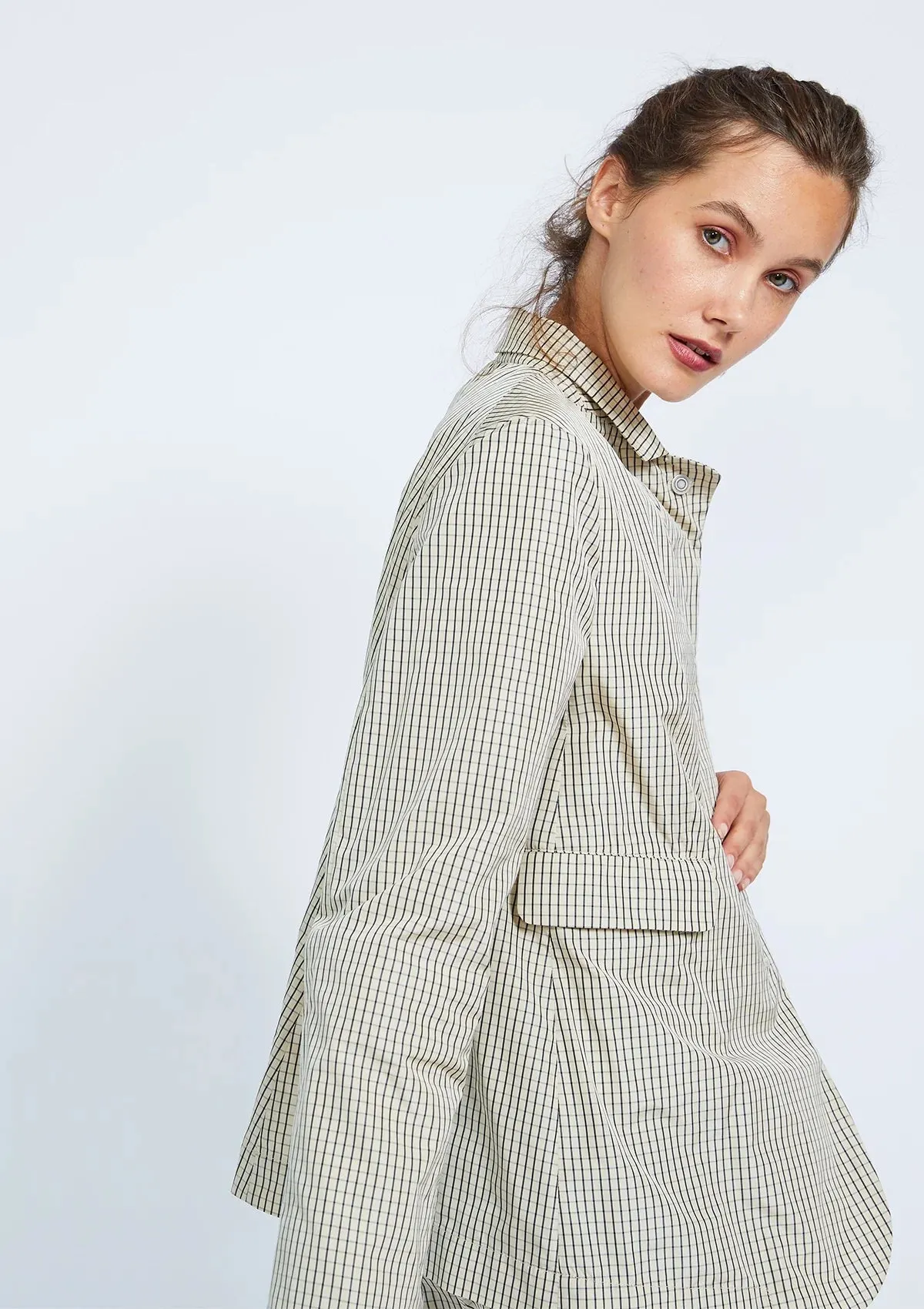 Shosh Painters Jacket in Checked Print