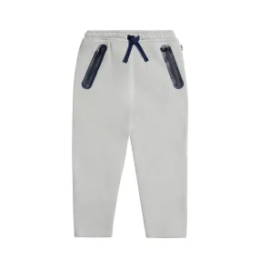 Silver Zipper Pocket Kid Jogger